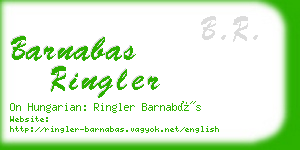 barnabas ringler business card